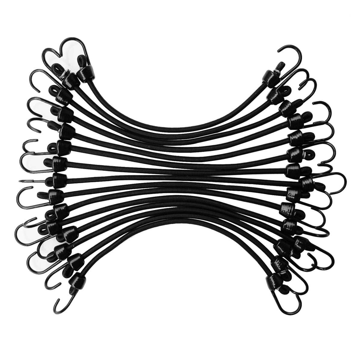 JONEAZ Mini Bungee Cords with Hooks, 5mm, 2–12 Inch & Mix Size