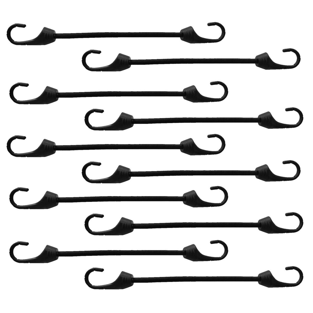JONEAZ Small Bungee Cords with Hooks, Light Duty, 2–12 Inch & Mix Size