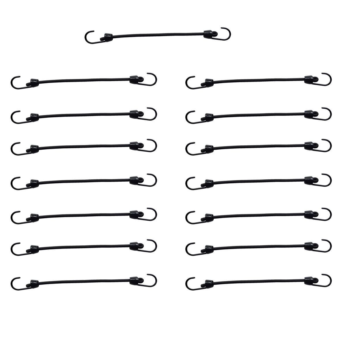 JONEAZ Mini Bungee Cords with Hooks, 5mm, 2–12 Inch & Mix Size