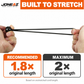 Joneaz Bungee Balls Cord, Black Bungee Cord for Canopy Tarp,UV Resistant,50-Piece