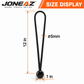 Joneaz Bungee Balls Cord, Black Bungee Cord for Canopy Tarp,UV Resistant,50-Piece