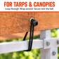 Joneaz Bungee Balls Cord, Black Bungee Cord for Canopy Tarp,UV Resistant,50-Piece