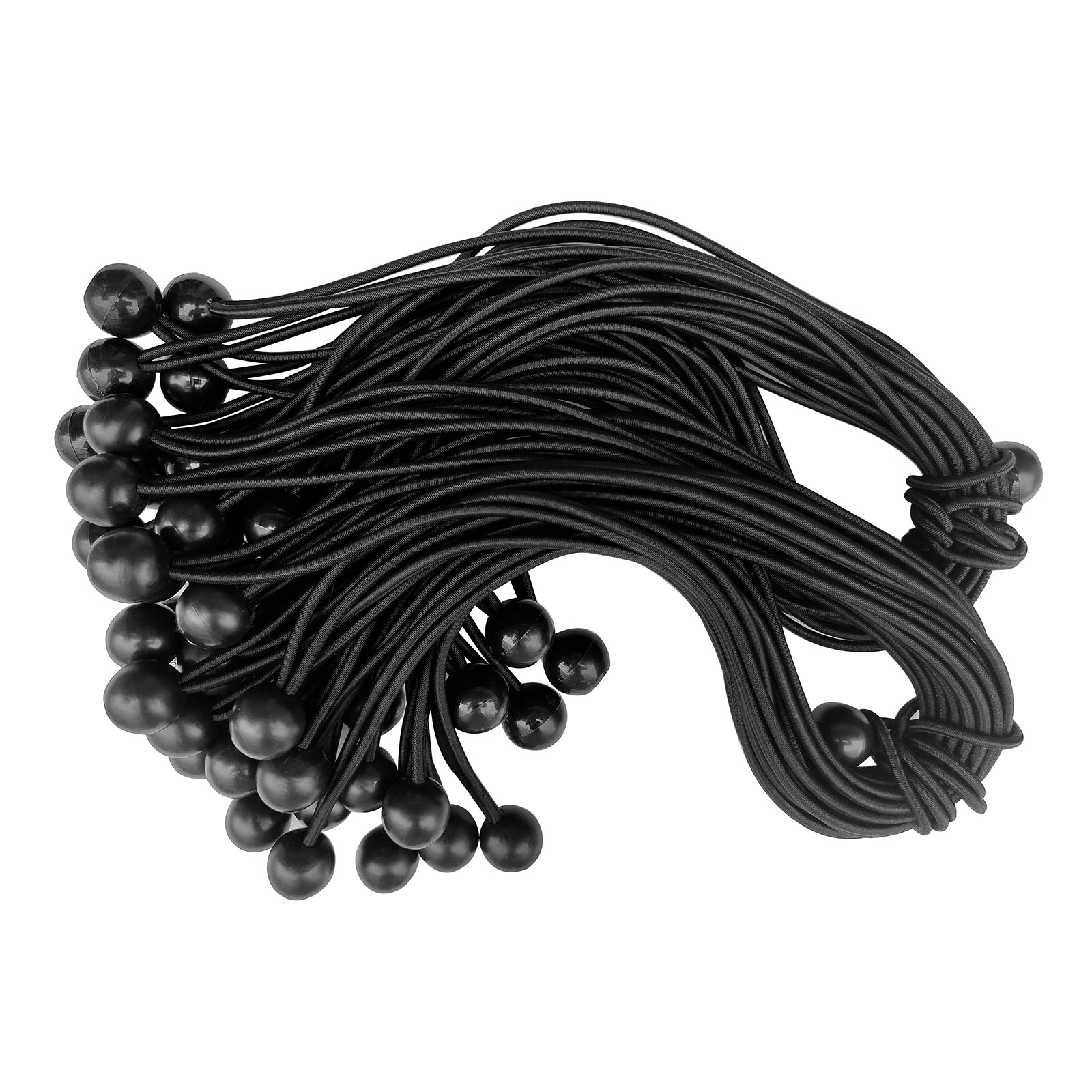 Joneaz Bungee Balls Cord, Black Bungee Cord for Canopy Tarp,UV Resista