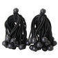 Joneaz Bungee Balls Cord, Black Bungee Cord for Canopy Tarp,UV Resistant,50-Piece
