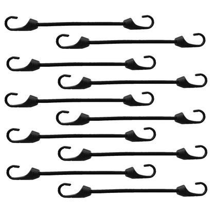 JONEAZ Small Bungee Cords with Hooks, Light Duty, 2–12 Inch & Mix Size