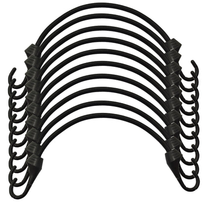 JONEAZ Small Bungee Cords with Hooks, Light Duty, 2–12 Inch & Mix Size