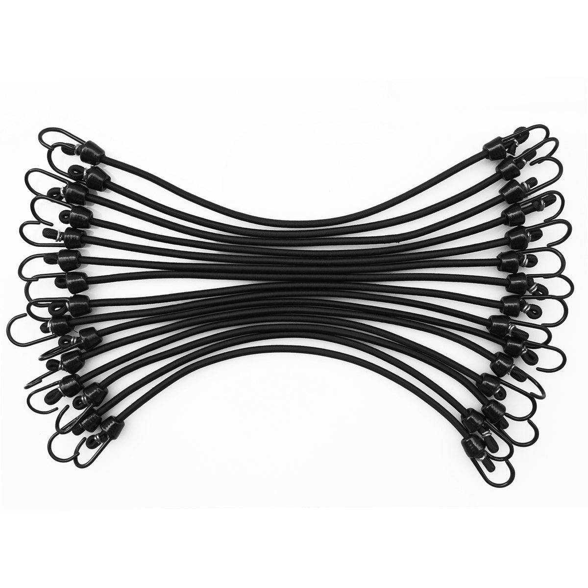 JONEAZ Mini Bungee Cords with Hooks, 5mm, 2–12 Inch & Mix Size