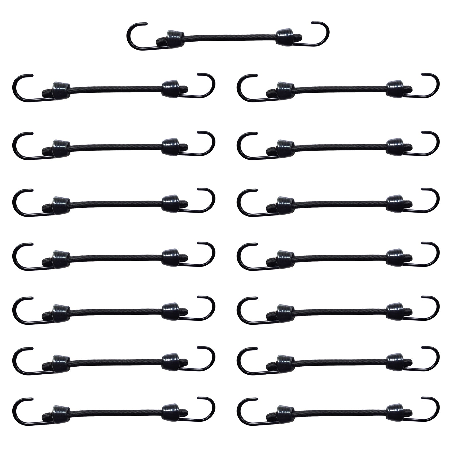 Mini Bungee Cord with hooks 15 Piece one Package