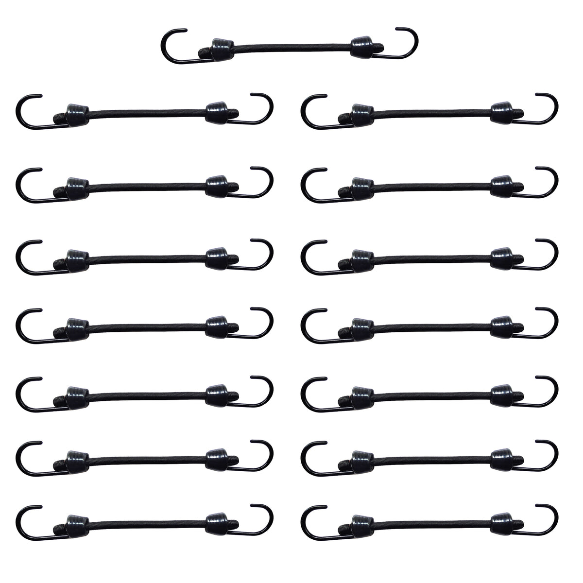 JONEAZ Mini Bungee Cords with Hooks, 5mm, 2–12 Inch & Mix Size