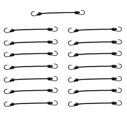JONEAZ Mini Bungee Cords with Hooks, 5mm, 2–12 Inch & Mix Size