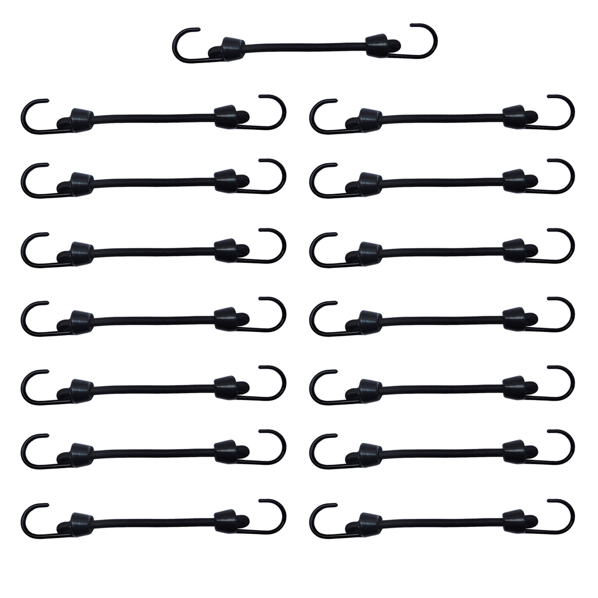 JONEAZ Mini Bungee Cords with Hooks, 5mm, 2–12 Inch & Mix Size