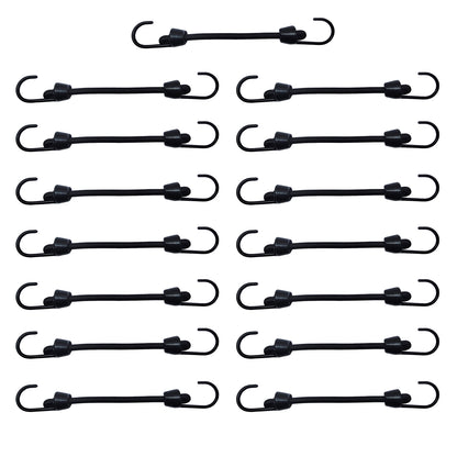 JONEAZ Mini Bungee Cords with Hooks, 5mm, 2–12 Inch & Mix Size